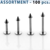 blk04b labrets lip rings surgical steel 316l labrets chin