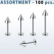 blk04d labrets lip rings surgical steel 316l labrets chin