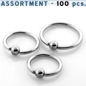 blk105 hoops captive rings surgical steel 316l eyebrow