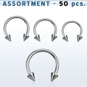 blk110 horseshoes surgical steel 316l belly button