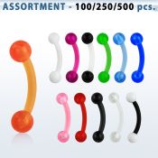 blk145 micro curved barbells acrylic body jewelry eyebrow