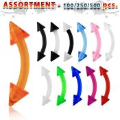 blk152 micro curved barbells acrylic body jewelry eyebrow