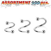 blk219a spirals twisters surgical steel 316l eyebrow