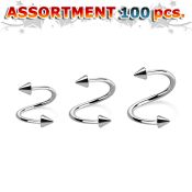 blk220a spirals twisters surgical steel 316l eyebrow