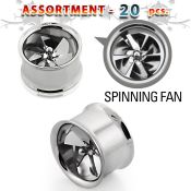 blk252 tunnels gauges surgical steel 316l ear lobe