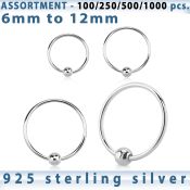 blk290 nose hoop silver 925 nose