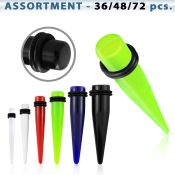 blk300 tapers acrylic body jewelry ear lobe