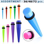 blk301 tapers acrylic body jewelry ear lobe