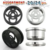 blk306 tunnels gauges anodized surgical steel 316l ear lobe