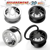 blk312 tunnels gauges anodized surgical steel 316l ear lobe