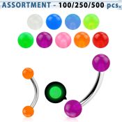 blk359 micro curved barbells surgical steel 316l with acrylic parts eyebrow