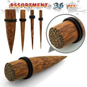 blk386 tapers organic body jewelry ear lobe