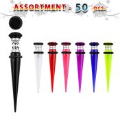 blk420 cheaters  illusion plugs and tapers acrylic body jewelry belly button
