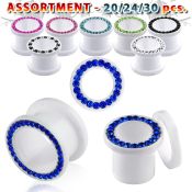 blk430 tunnels gauges acrylic body jewelry ear lobe