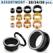 blk433 tunnels gauges anodized surgical steel 316l ear lobe