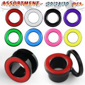 blk458 tunnels gauges acrylic body jewelry ear lobe