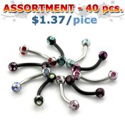 blk47 micro curved barbells surgical steel 316l eyebrow