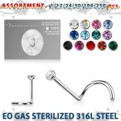 blk483 l shape nose studs surgical steel 316l nose