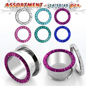 blk510 tunnels gauges surgical steel 316l ear lobe