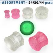 blk512 plugs gauges acrylic body jewelry ear lobe