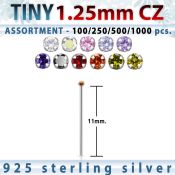 blk519 bend it to fit nose studs silver 925 nose