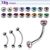 bn18hjb3 surgical steel eyebrow bananas eyebrow piercing