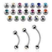 bn18jb3 surgical steel eyebrow bananas eyebrow piercing