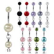 bndpr1 belly rings surgical steel 316l with acrylic parts belly button