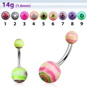 bndxb belly rings surgical steel 316l with acrylic parts belly button