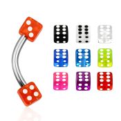 bne2di micro curved barbells surgical steel 316l with acrylic parts eyebrow