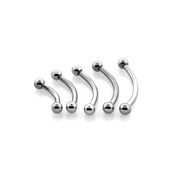bneb25 micro curved barbells surgical steel 316l eyebrow