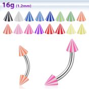 bnebecn micro curved barbells surgical steel 316l with acrylic parts eyebrow