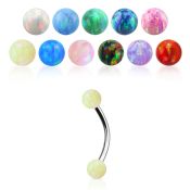 bneop3xs surgical steel eyebrow bananas eyebrow piercing