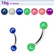 bneuvbab micro curved barbells surgical steel 316l with acrylic parts eyebrow