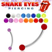 bnevbl micro curved barbells surgical steel 316l with acrylic parts eyebrow