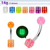 bngldic belly rings surgical steel 316l with acrylic parts belly button