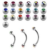 bnjb25xs surgical steel eyebrow bananas eyebrow piercing