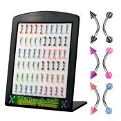 brbe3 micro curved barbells surgical steel 316l with acrylic parts eyebrow