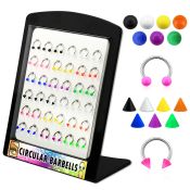 brbjmx2 horseshoes surgical steel 316l with acrylic parts belly button