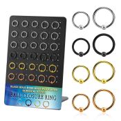 brcrt3b anodized surgical steel ball closure rings ear  othersear  lobe ear otherseyebrow helix tragus  piercing