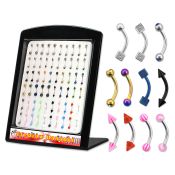 brmbne micro curved barbells surgical steel 316l with acrylic parts eyebrow