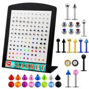 brmlb labrets lip rings surgical steel 316l labrets chin