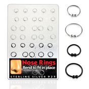 brnhp11 nose hoop silver 925 nose