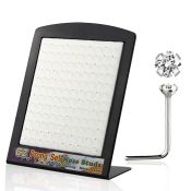 brnszc l shape nose studs silver 925 nose