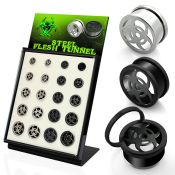 brpg145a tunnels gauges anodized surgical steel 316l ear lobe