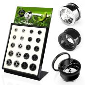 brpg147a tunnels gauges anodized surgical steel 316l ear lobe