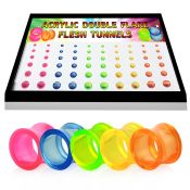 brpg154 tunnels gauges acrylic body jewelry ear lobe