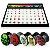 brpg157 plugs gauges acrylic body jewelry ear lobe