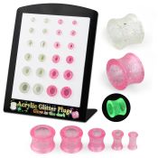 brpg176 tunnels gauges acrylic body jewelry ear lobe