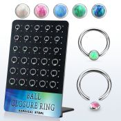 brrocr3 surgical steel ball closure rings ear lobe eyebrow helix piercing